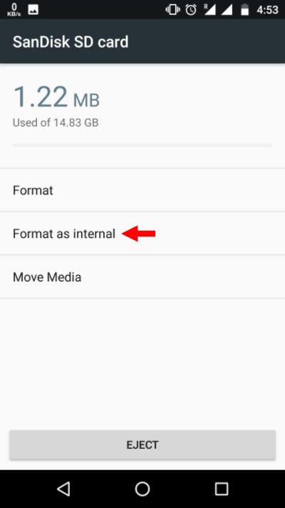 How to Use SD Card as Internal Storage in Android .